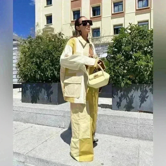 🔥🔥ZARA Gabardine patchwork Jacket(oversized) - Picture 3 of 10